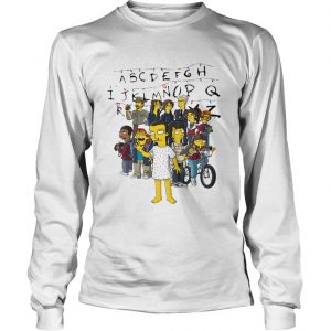 Stranger things The Simpsons abcdefghijklmnopqrstuvwxyz longsleeve tee