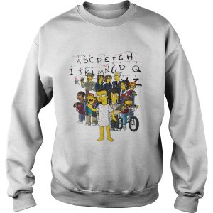 Stranger things The Simpsons abcdefghijklmnopqrstuvwxyz sweatshirt