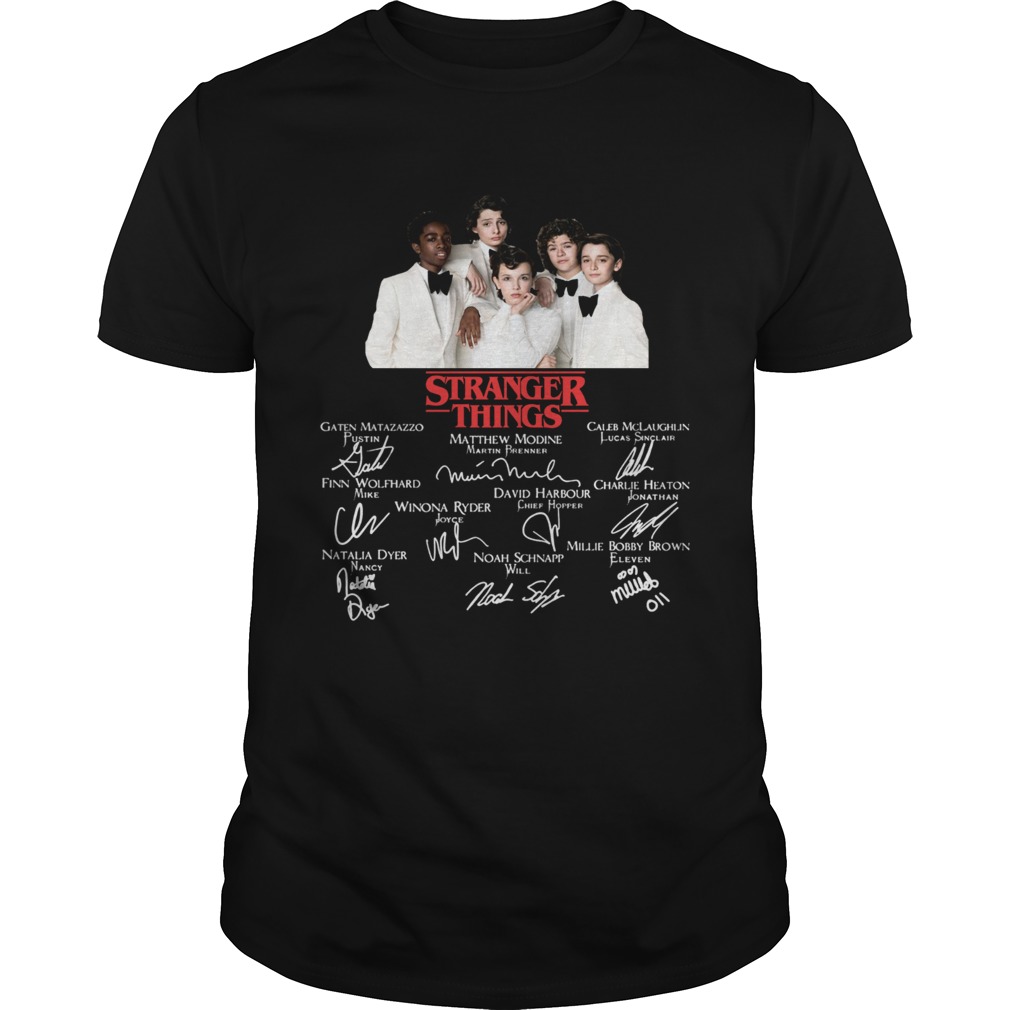 Stranger things season 3 characters signatures shirt