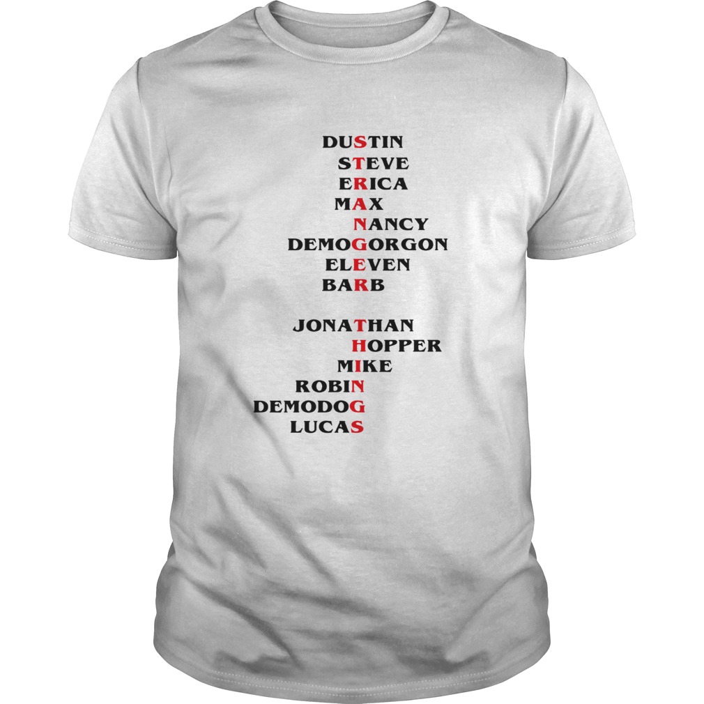 Stranger things season 3 name shirt