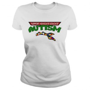 Support advocate educate autism ladies tee