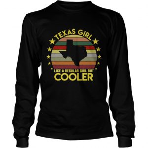 Texas girl like a regular girl but cooler vintage sunset longsleeve tee