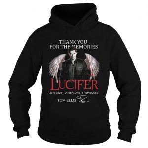 Tom Ellis Thank you for the memories Lucifer signature hoodie