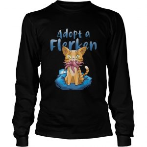 Top Adopt A Flerken Cat Eating Octopus longsleeve tee