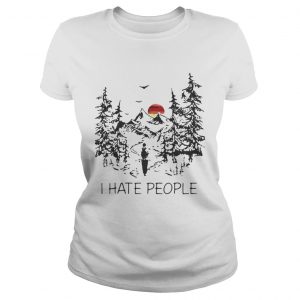 Top I hate people camp ladies tee