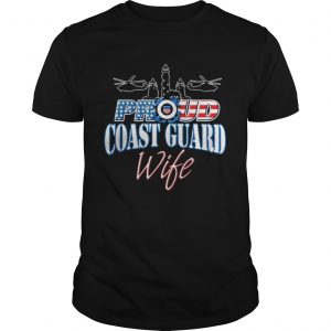 USA proud coast guard wife usa flag military unisex