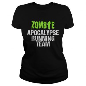 Zombie Apocalypse Running Team Halloween ladies tee