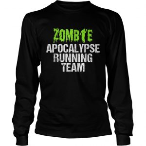 Zombie Apocalypse Running Team Halloween longsleeve tee