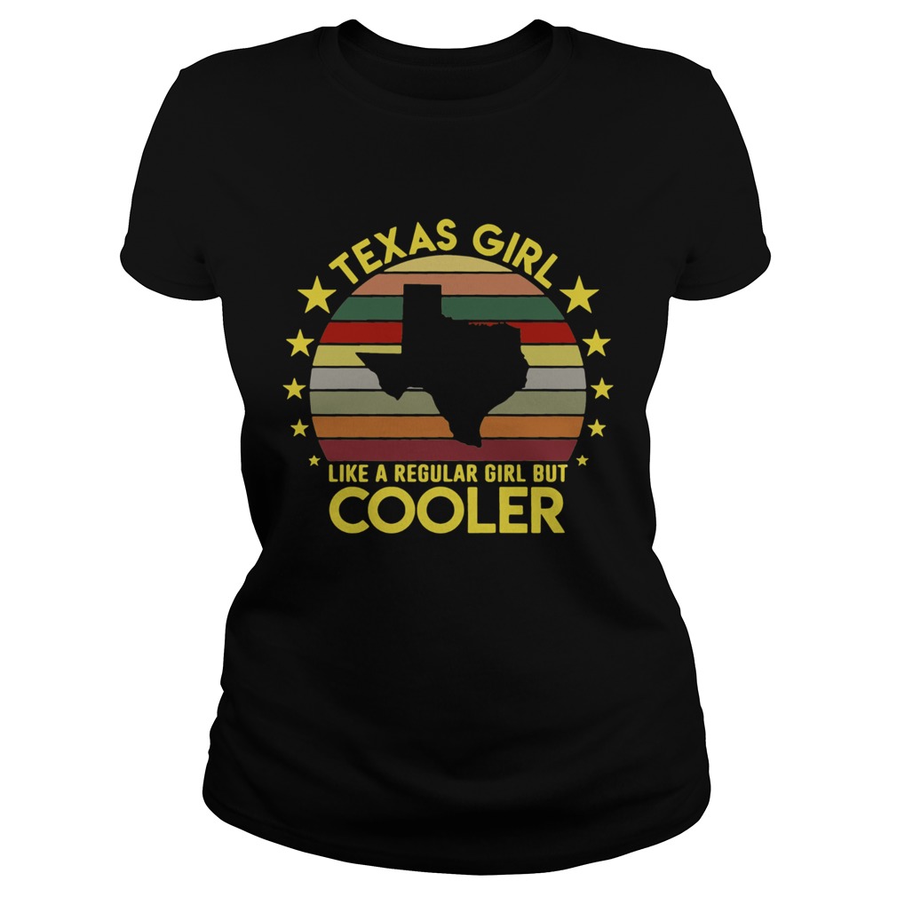 Texas girl like a regular girl but cooler vintage sunset shirt