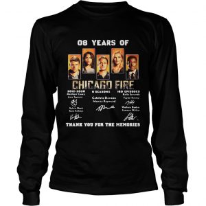 08 years of Chicago Fire thank you for the memories longslevede tee