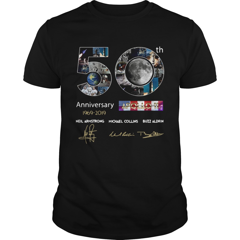 50th anniversary 19692019 Apollo 11 Neil Armstrong Michael Collins Buzz Aldrin shirt