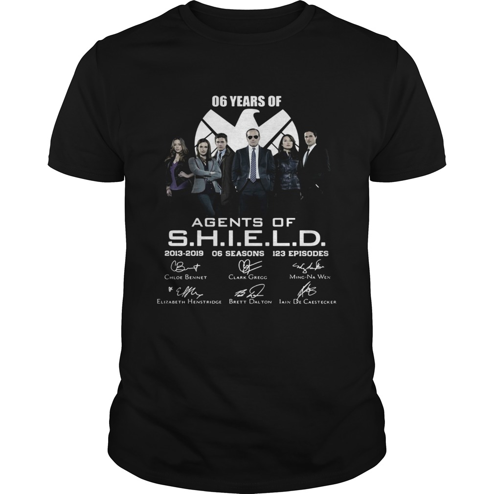 6 years of Agents Of SHIELD 2013 2019 signature shirt