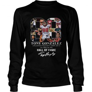 88 Tony Gonzalez Atlanta Falcons Hall Of Fame longslevee tee