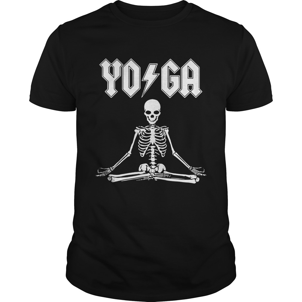 ACDC Yoga skeleton shirt