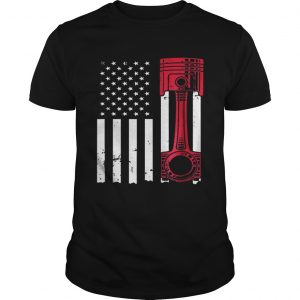 American Flag Piston Muscle Car UNISEX