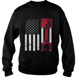 American Flag Piston Muscle Car sweatshirt