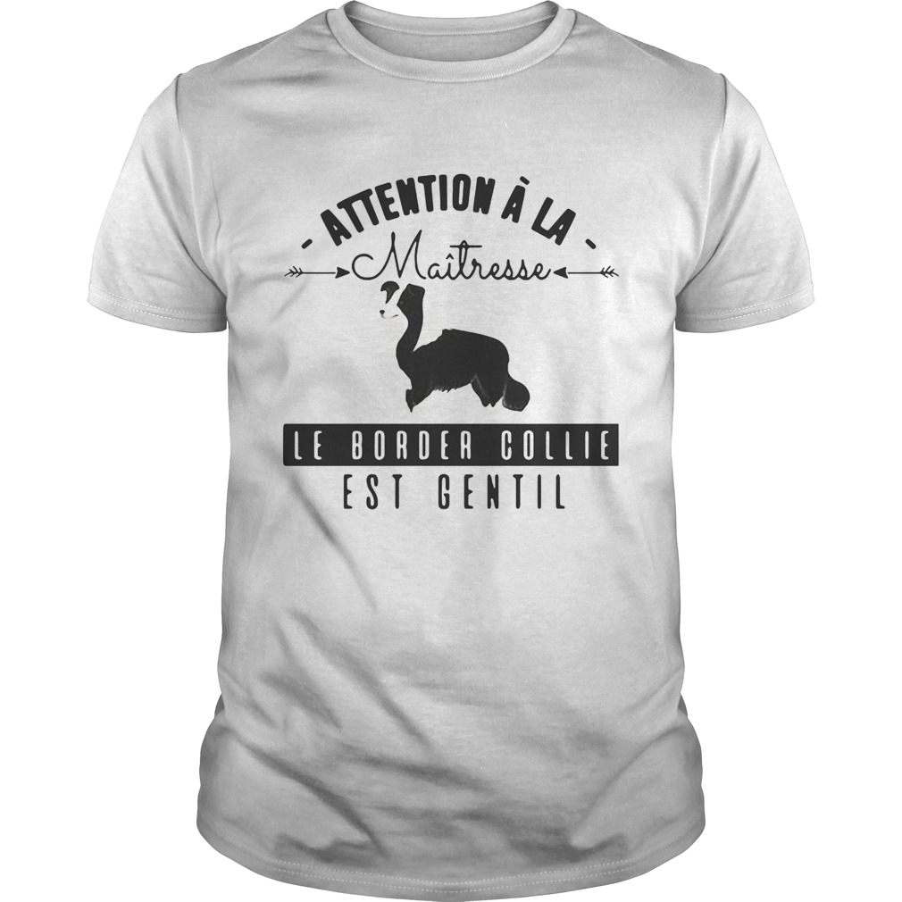 Attention A La Maitresse Le Border Collie Est Gentil Shirt