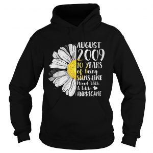 August Girl 10 Years Old Sunshine Birthday hoodie