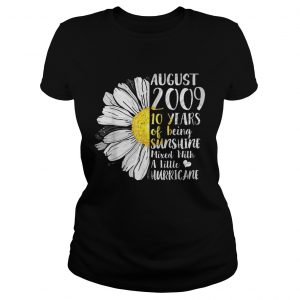 August Girl 10 Years Old Sunshine Birthday ladies tee