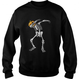 Awesome Dabbing Skeleton Pumpkin Halloween Dab Boys Kids sweatshirt