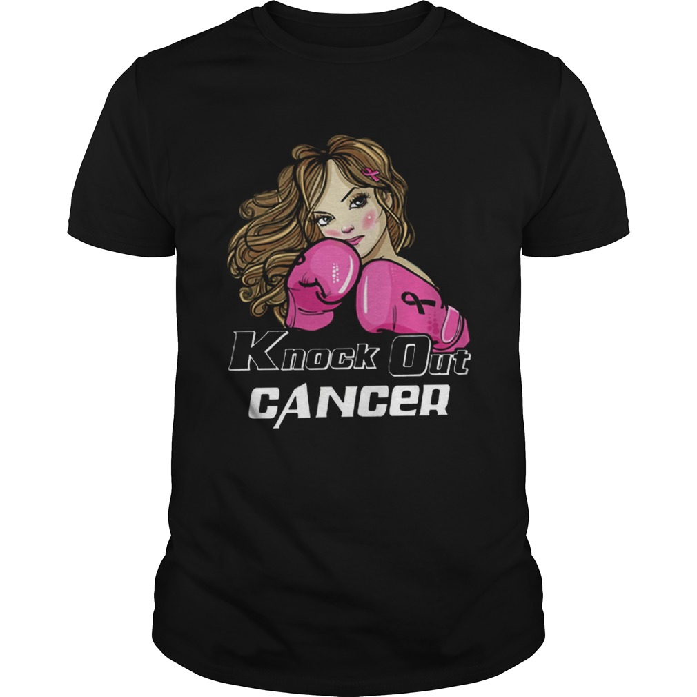 Awesome Girl Boxing knock out cancer shirt