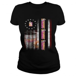 Betsy Ross flag Dunkin Donuts ladies tee