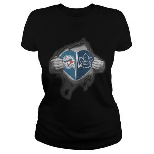 Blue Jays Maple Leafs Its in my heart inside me ladiues tee