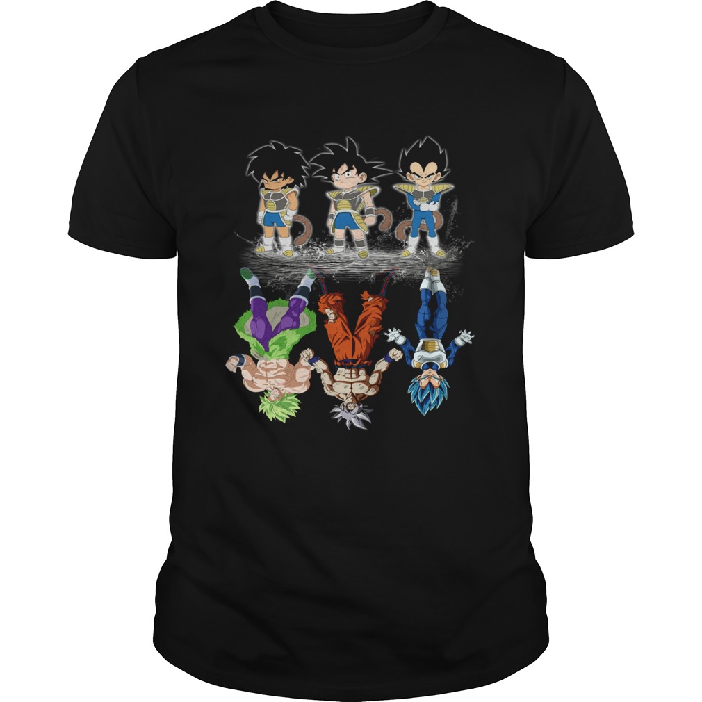 Broly Goku and Vegeta reflection The Lion King shirt