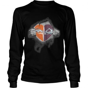 Broncos Avalanche Its in my heart inside me longsleeve tee