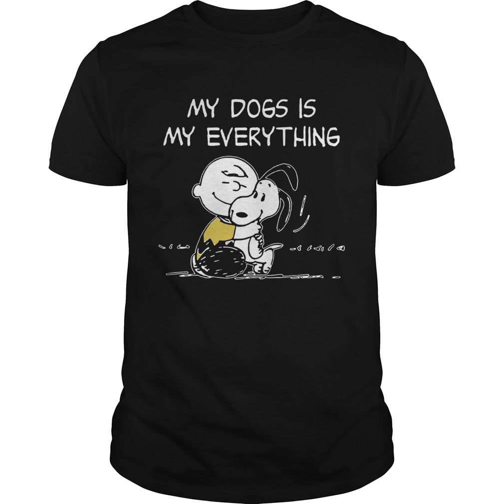 Charlie Brown and Snoopy my dogs is my everything shirt