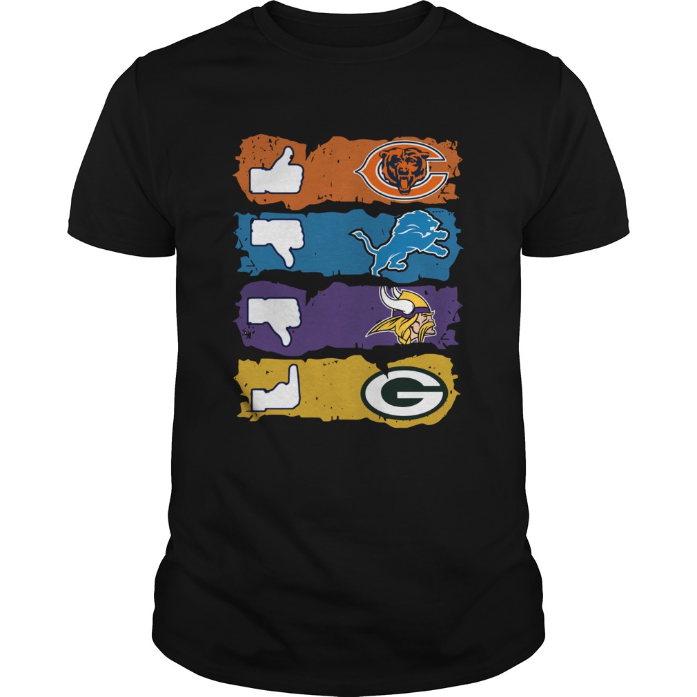 Chicago Bears Minnesota Vikings Detroit Lions and Green Bay Packers shirt