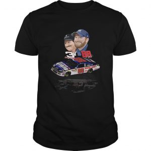 Dale Earnhardt Jr and Dale Earnhardt Sr with cars UNISEX