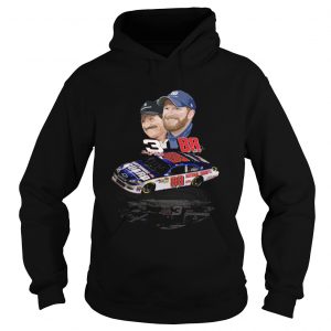 Dale Earnhardt Jr and Dale Earnhardt Sr with cars hoodie