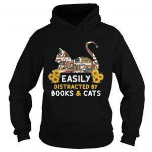 Easily Distracted By BooksCats Cat Lover hoodie