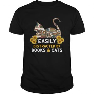 Easily Distracted By BooksCats Cat Lover unisex