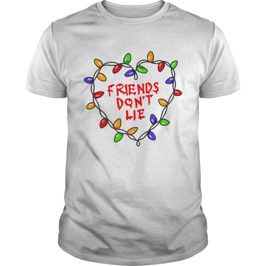 Friends dont lie Stranger Things Christmas Light Wall shirt