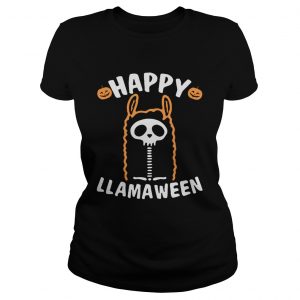 Happy Llamaween Halloween ladies tee