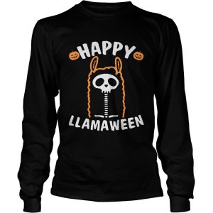 Happy Llamaween Halloween longsleeve tee