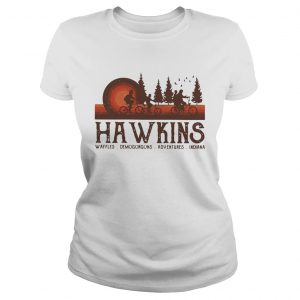 Hawkins Waffles Demogorgons Adventures Indiana Stranger Things ladies tee