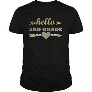 Hello 3rd Grade Teacher Kids Back to School Gift Third unisex