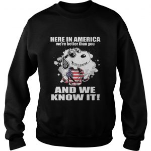 Here In America Were Better Than You And We Know It sweatshirt