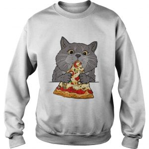 Hot Cute Cat Like Pizza With Cheese Cats Lovers sweatshirt