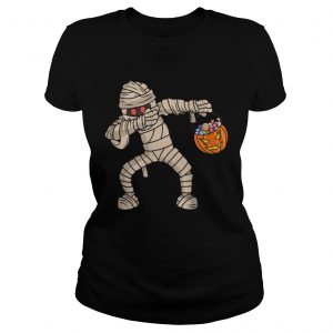 Hot Happy Daboween Mummy Halloween Dabbing Trick Dab ladies tee