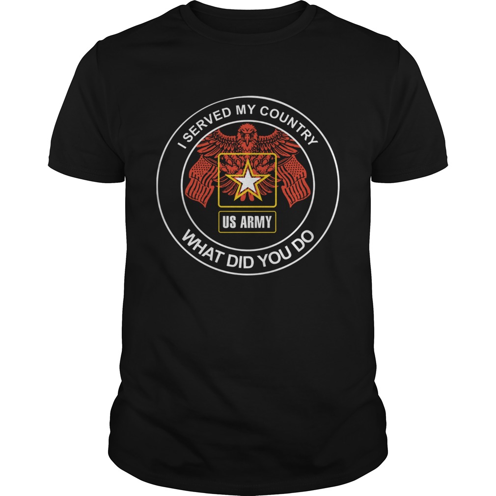 I served my country what did you do us army shirt