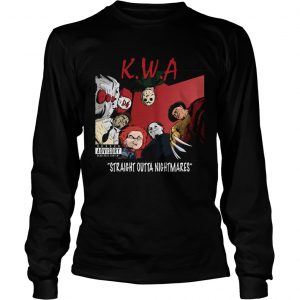 KWA straight outta nightmares NWA Parody Halloween longsleeeve tee