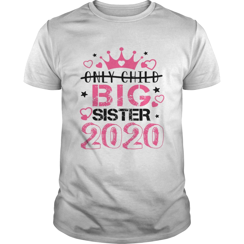 Kids Big Sister 2020 Shirt Only Child Expires TShirt