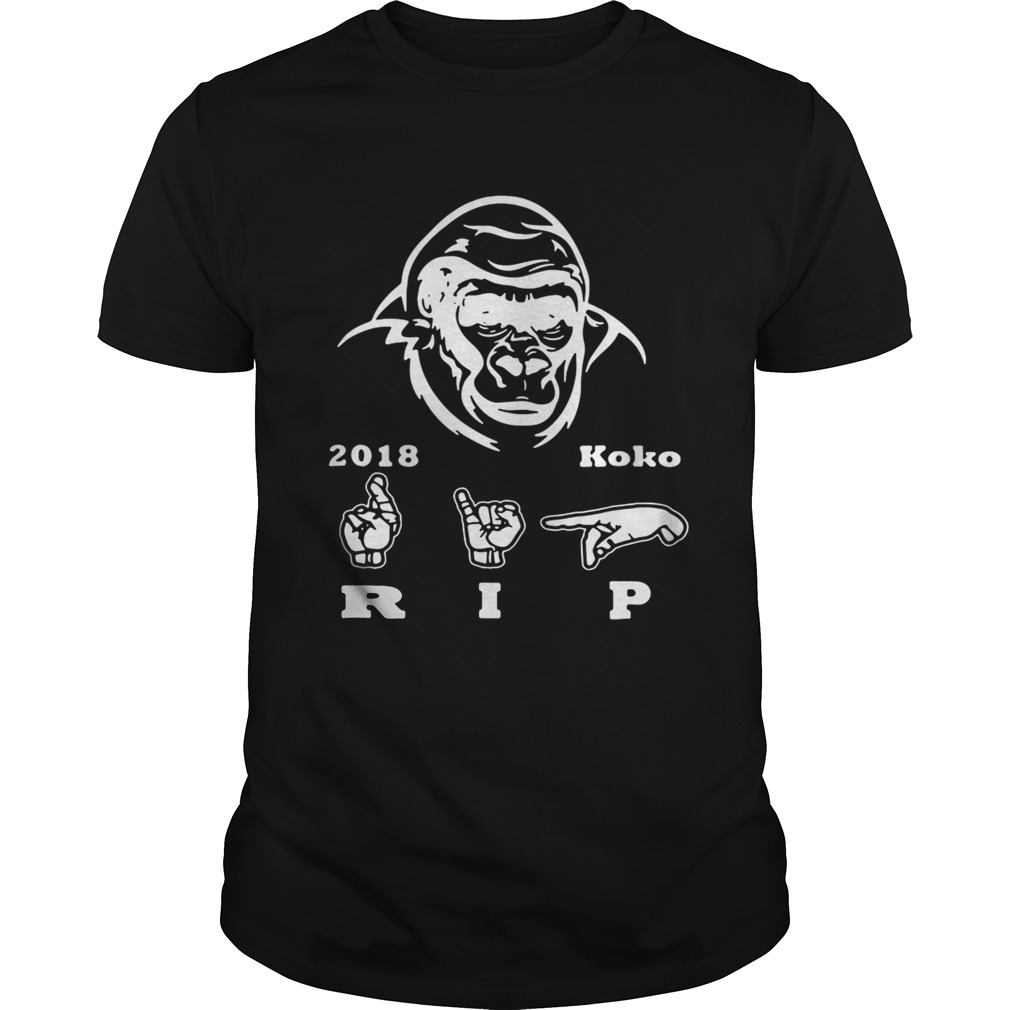 Koko Gorilla RIP 2018 sign language shirt