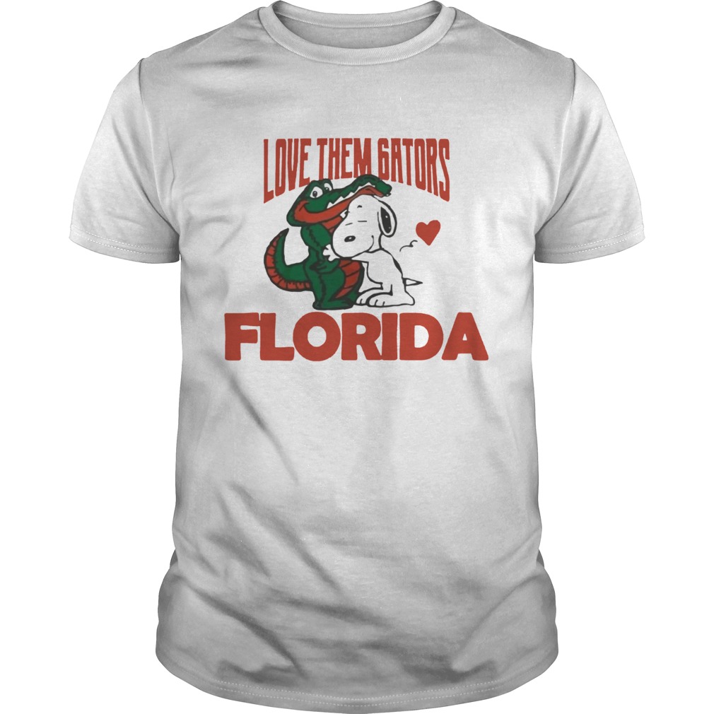 Love Them Gators Florida Snoopy Hug Funny T-Shirt