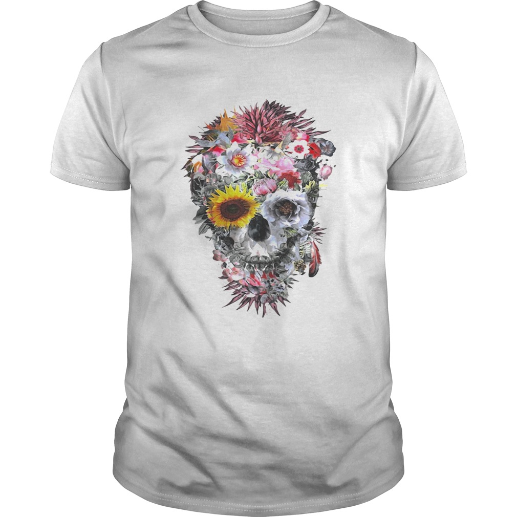 Marvellous flower skull shirt