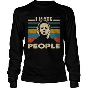 Michael Myers I hate people vintage longsleeve tee